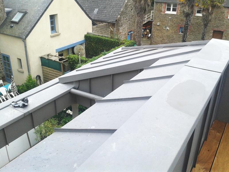 Balcon zinc quartz étanchéité St Malo