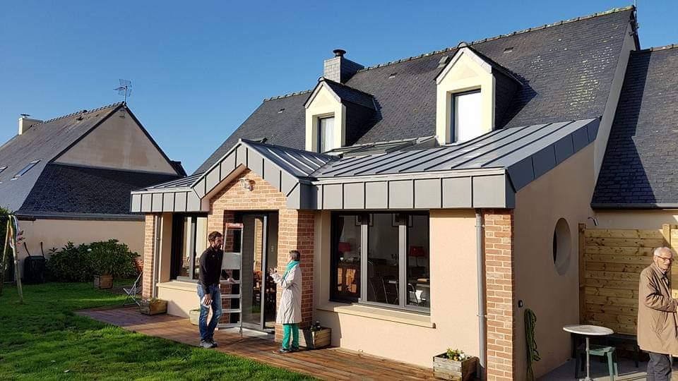extention bardage zinc quartz saint coulomb