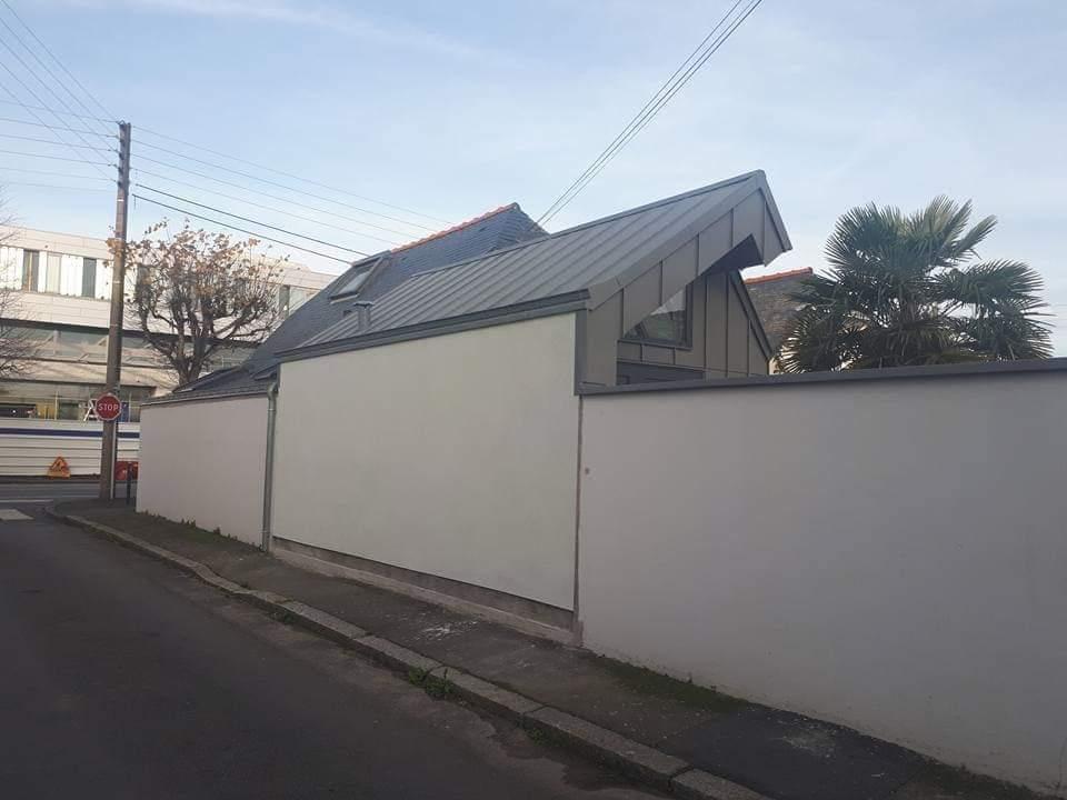 extention bardage zinc quartz saint-malo