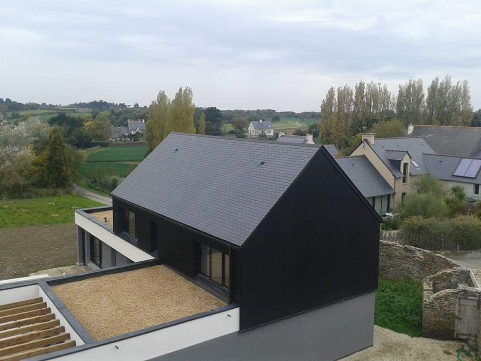 Maison ardoises terrasse Cancale